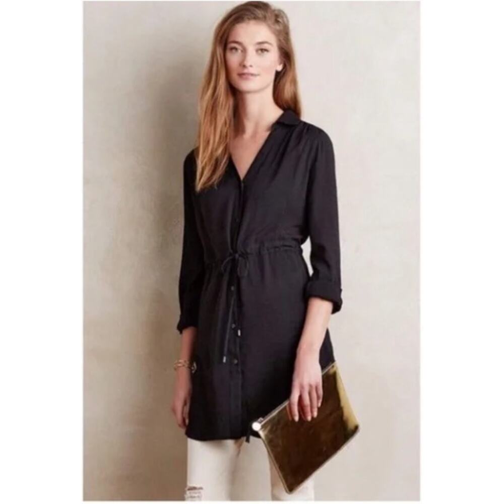 Anthropologie HD in Paris Carmina Tie Waist Tunic Top Beach Coverup Dress M